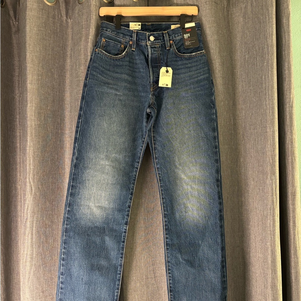 Levi's Blue Straight Leg Jeans with Classic Style